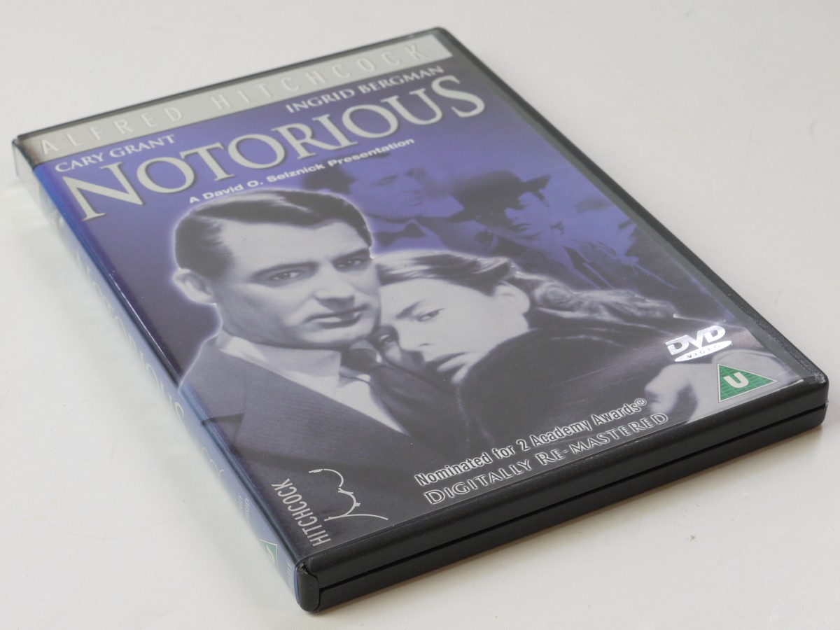 mwclassiccameras-20250606-215 Alfred Hitchcock Set of 4 Separate DVD Films ("Notorious", "Spellbound", "Rebecca" & "The 39 Steps") All with Special Features. PAL/Region 2 (UK)