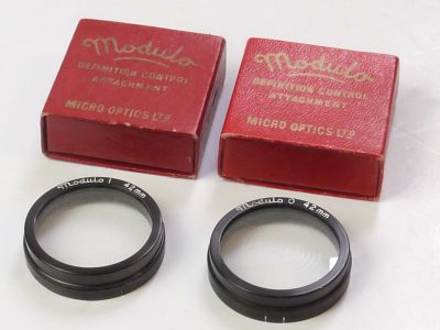 Micro Optics Ltd Set of Two 42mm push on definition Control Attachment Modulo 0 & Modulo 1 Soft Focus Filters in makers red boxes