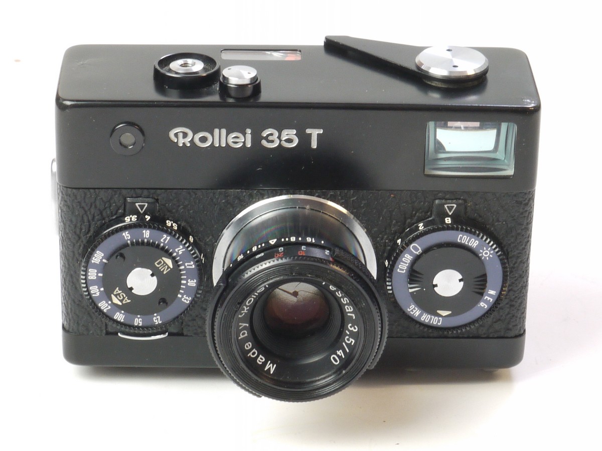mwclassiccameras-20250606-48 Rollei 35T Black 35mm CDS Metered Camera with 40mm f3.5 Tessar collapsible lens