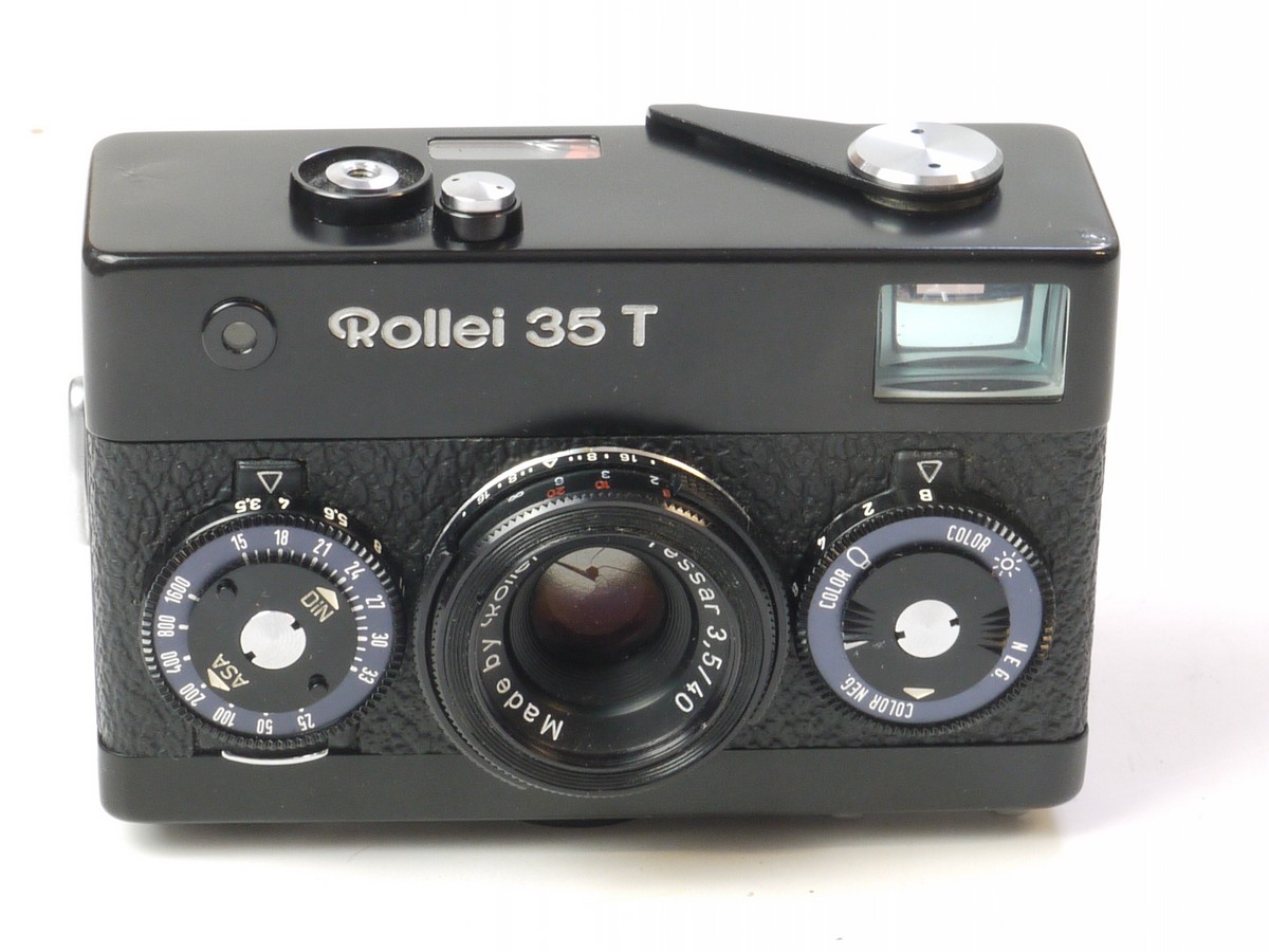 mwclassiccameras-20250606-52 Rollei 35T Black 35mm CDS Metered Camera with 40mm f3.5 Tessar collapsible lens