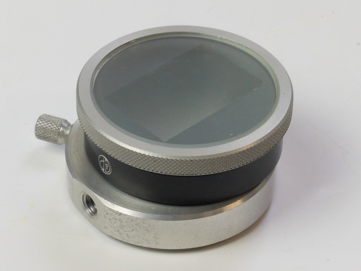 mwclassiccameras-20250606-62 Cooke & Perkins Ground glass Focusing aid, L39 mount. Has removable Tripod Mount Collar. (Can be used as part of a copying device or used to check focus accuracy with L39 lenses)