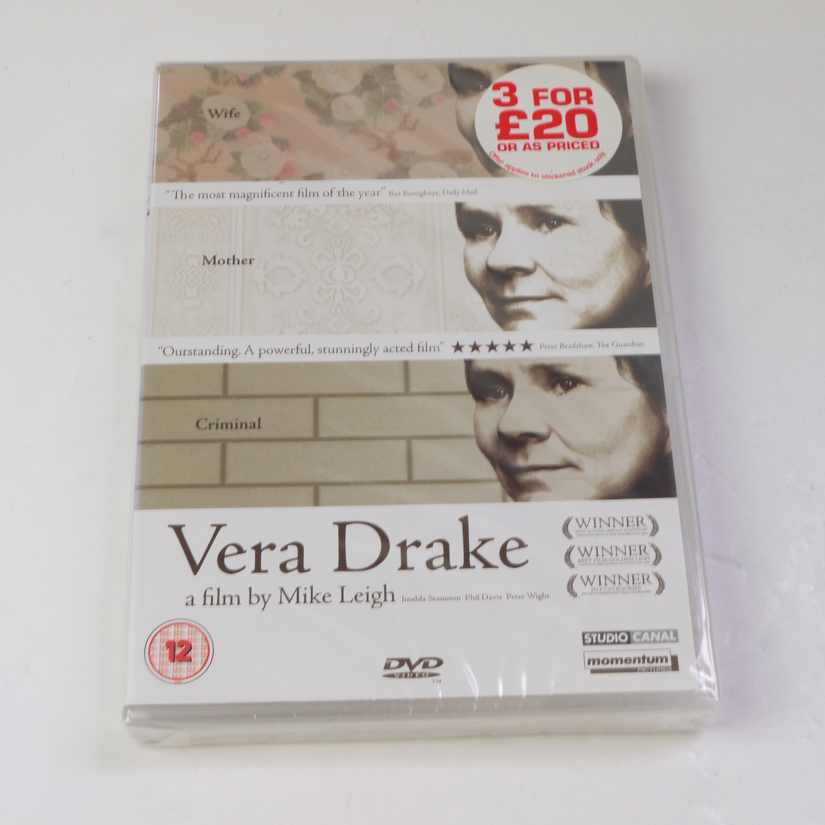 mwclassiccameras-20250620-121 Mike Leigh. 3 DVD Films ("Vera Drake", "Topsy Turvy" & "Mr Turner") All With Special Features. Two are Sealed. PAL/Region 2 (UK)