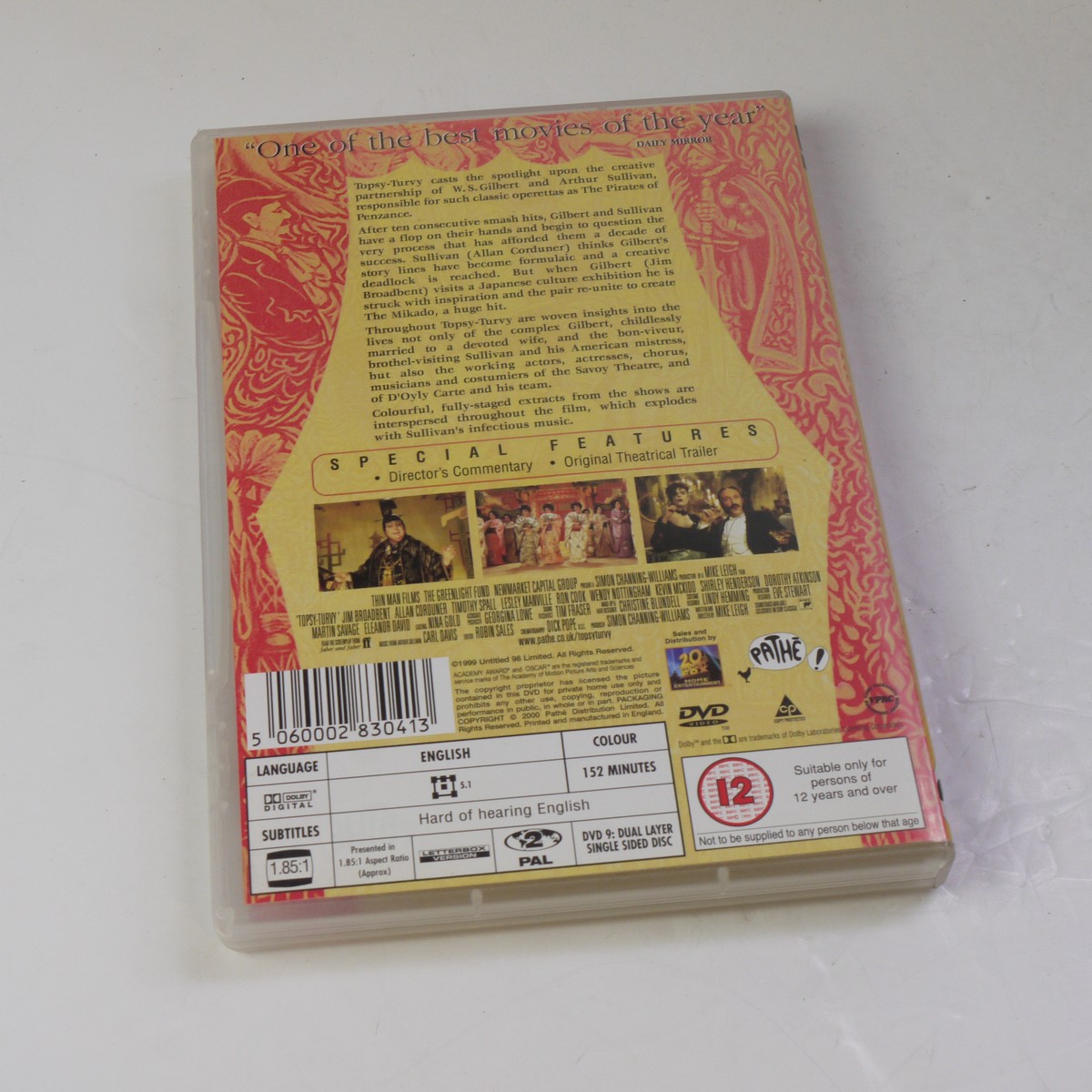 mwclassiccameras-20250620-124 Mike Leigh. 3 DVD Films ("Vera Drake", "Topsy Turvy" & "Mr Turner") All With Special Features. Two are Sealed. PAL/Region 2 (UK)