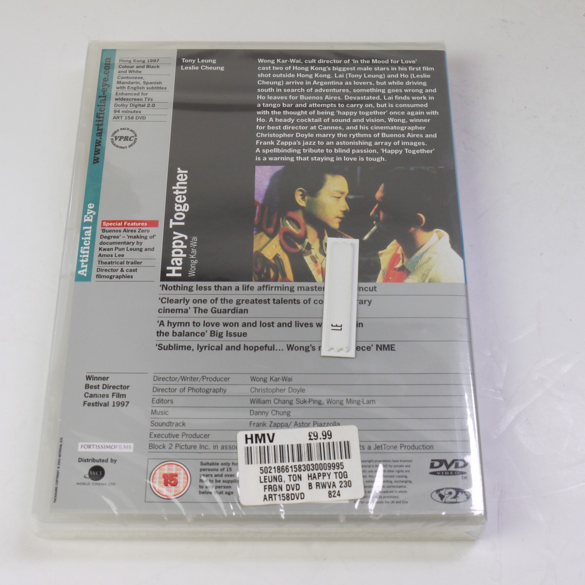 mwclassiccameras-20250620-133 Wong Kar-Wai, 4 DVD films ("Chungking Express", "Happy together", "In The Mood For Love" & "2046") All with Special Features. PAL/Regionm 2 (UK) One Sealed. Chungking Express is hard to find