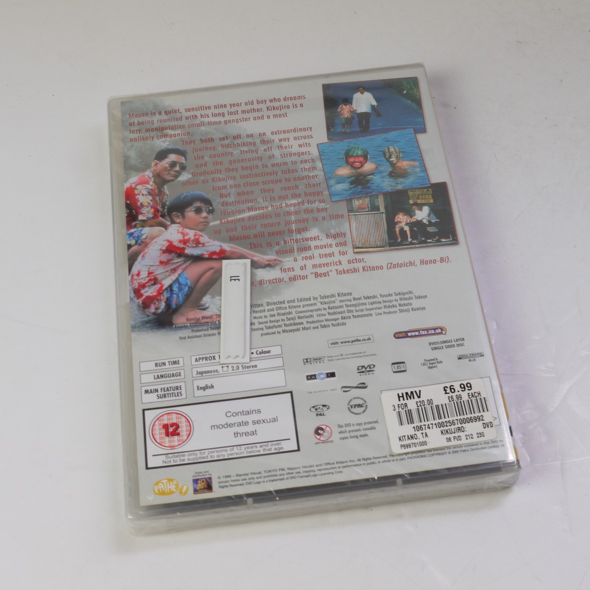 mwclassiccameras-20250620-136 Takeshi Kitano. 4 DVD Films ("Hana-Bi", "Dolls", "Gohatta" & "Kikujiro"). With Special Features. 2 Sealed. PAL/Region 2 (UK)