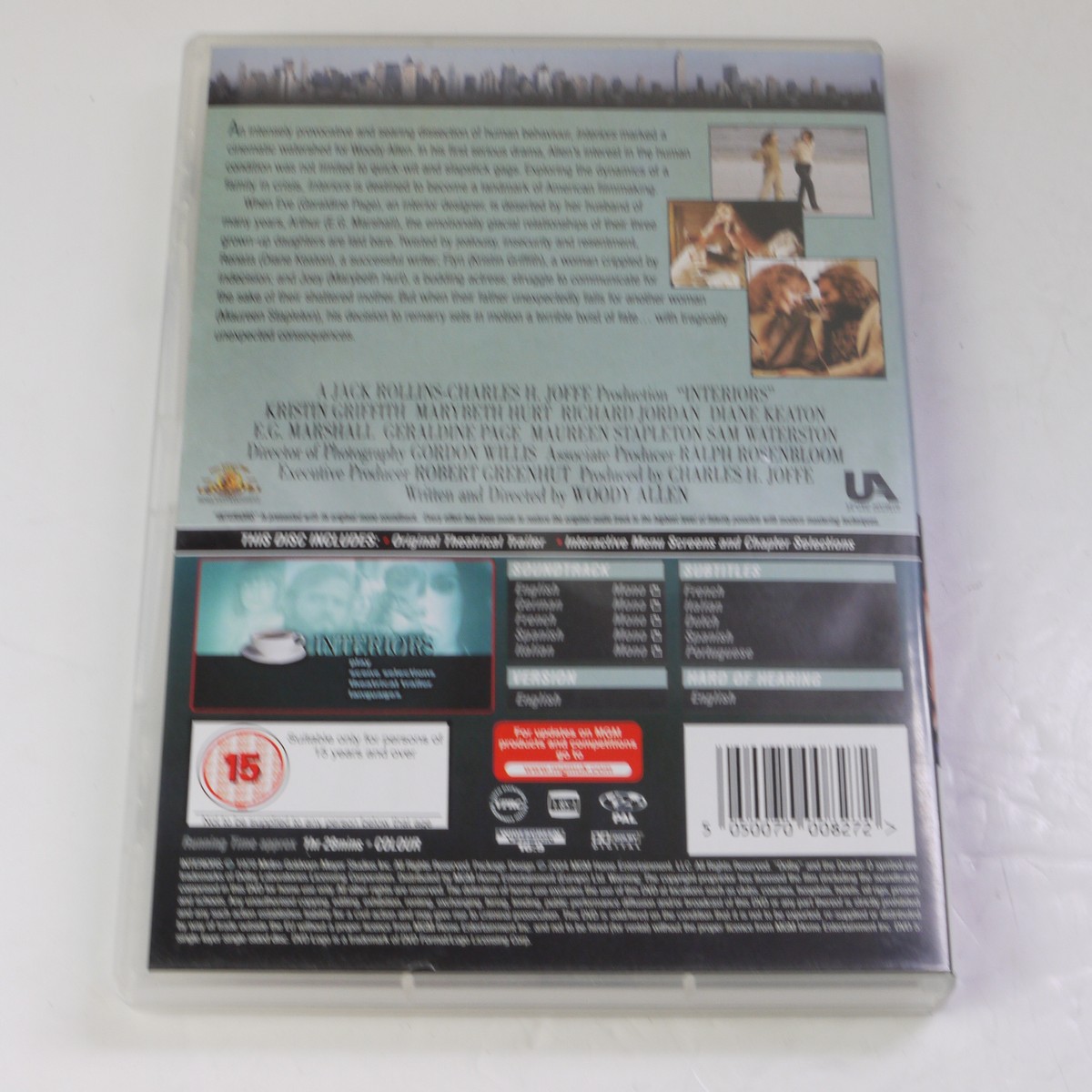 mwclassiccameras-20250620-171 Woody Allen Set of 8 Separate DVD Films ("Sleeper", "Love & Death", "Annie Hall", "Sweet & Lowdown", "Shadows & Fog", "Celebrity", "Interiors" & "Crimes and Misdemeanors")