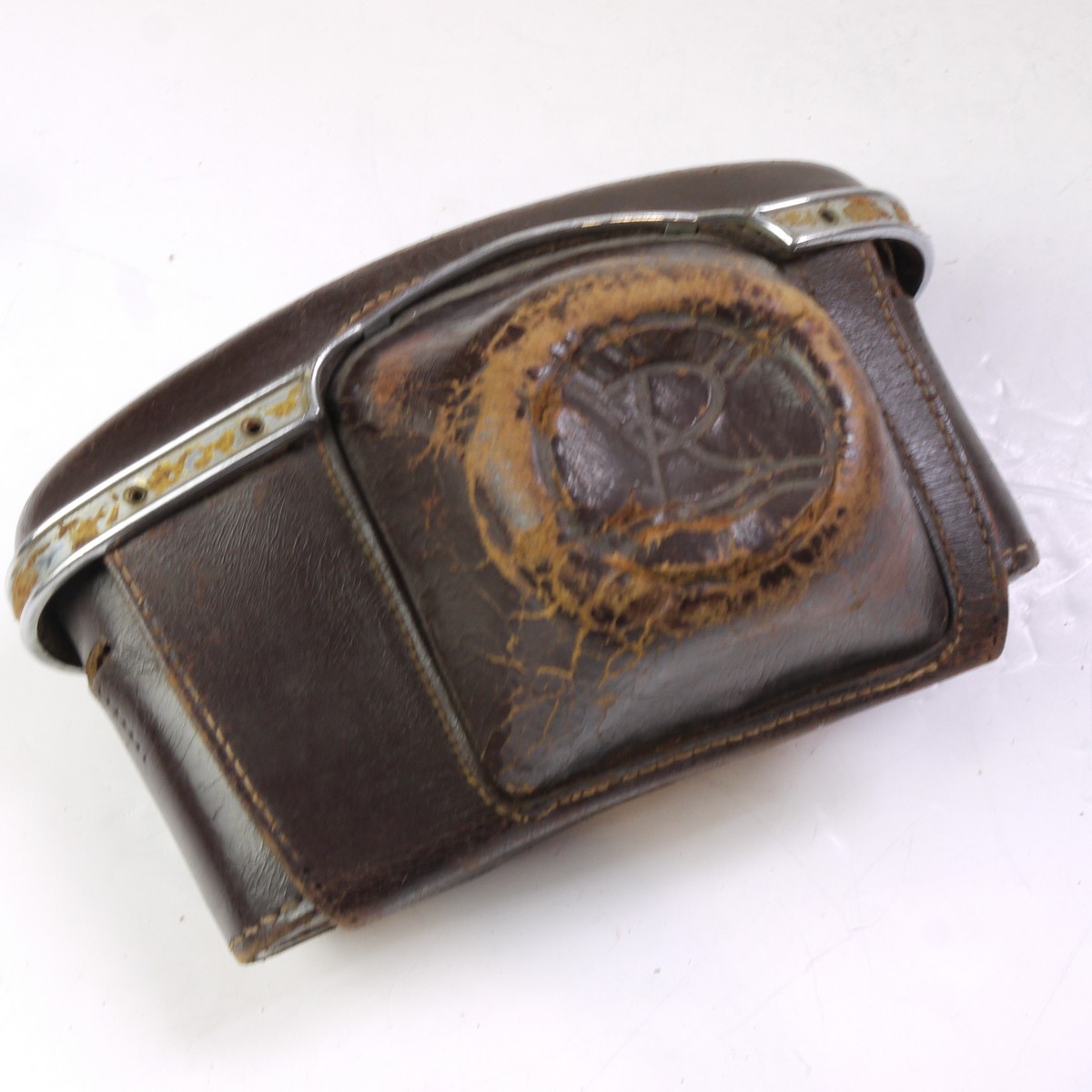 mwclassiccameras-20250620-219 Rectaflex Brown leather ER case for the Italian Rectaflex 35mm SLR. UNCOMMON