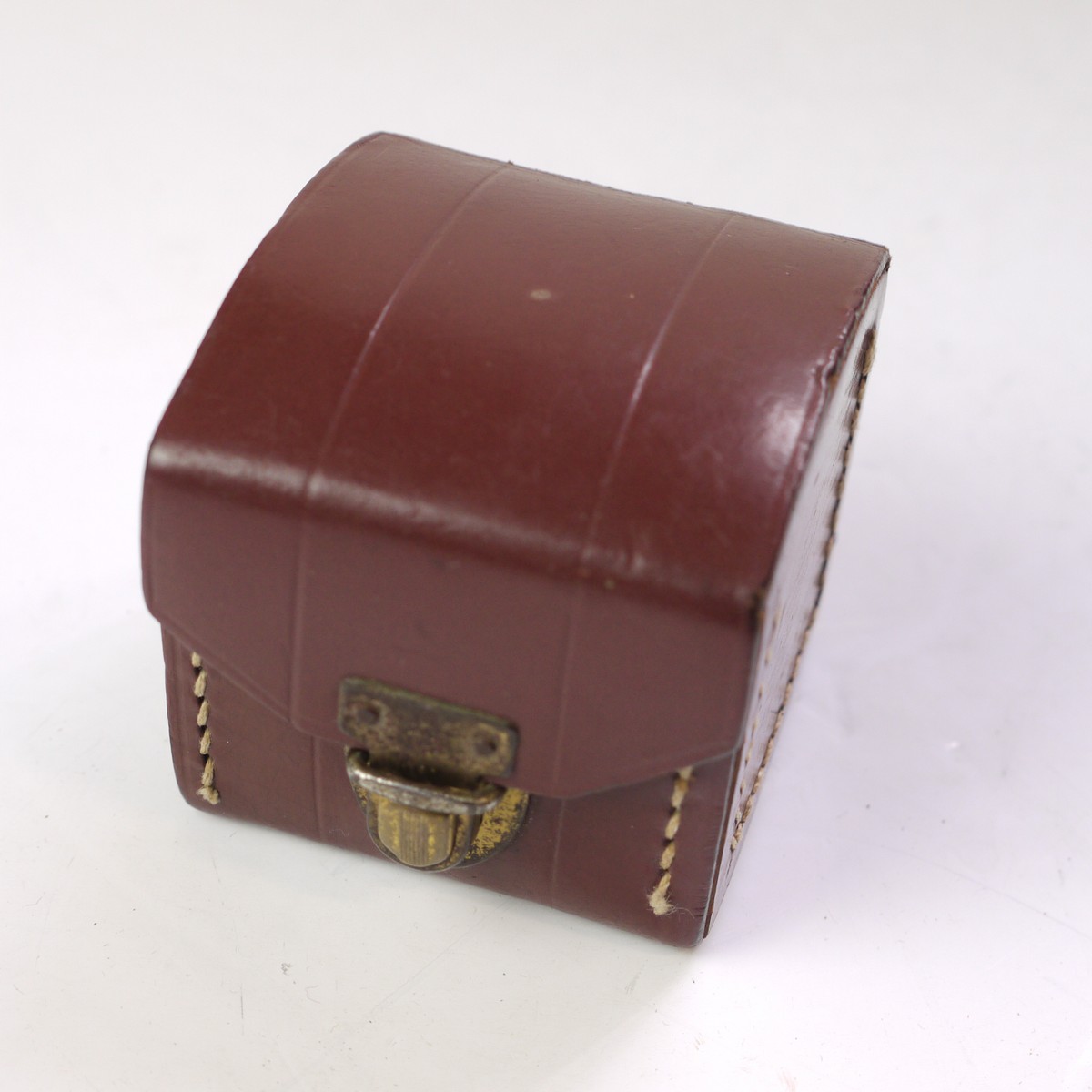 mwclassiccameras-20250620-238 Unbranded 32mm Push-On Clear & Orange Filters, with screw-in metal lens hood, filter Keeepr case & Semi-hard brown leather outfit case