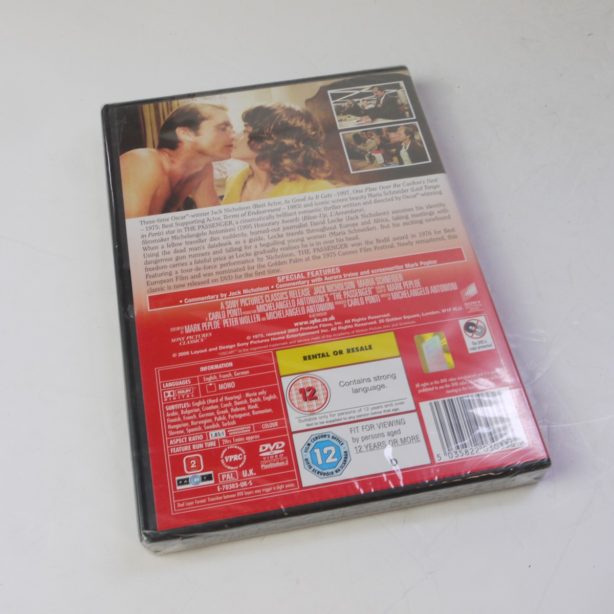 mwclassiccameras-20250620-25 The Passenger & Blow-Up. Two DVDs from Michelangelo Antonioni. Both With Special Features. PAL/Region 2 (UK) Both Sealed