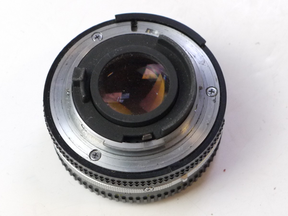 mwclassiccameras-20250627-118 Nikon 50mm f1.8 Nikkor manual focus AIS mount lens + Nikon front & Rear Caps. Short, "Pancake" version