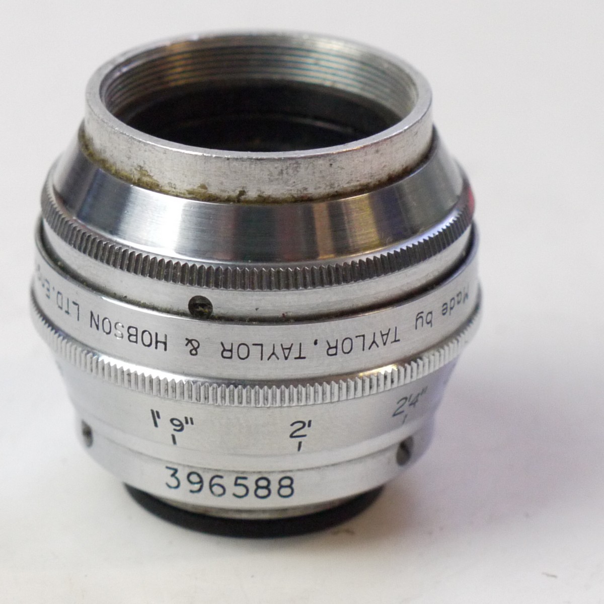mwclassiccameras-20250627-160 Taylor Hobson 1 inch f1.9 Super Comat C mount cine lens, marked with "AP8683" Military engraving