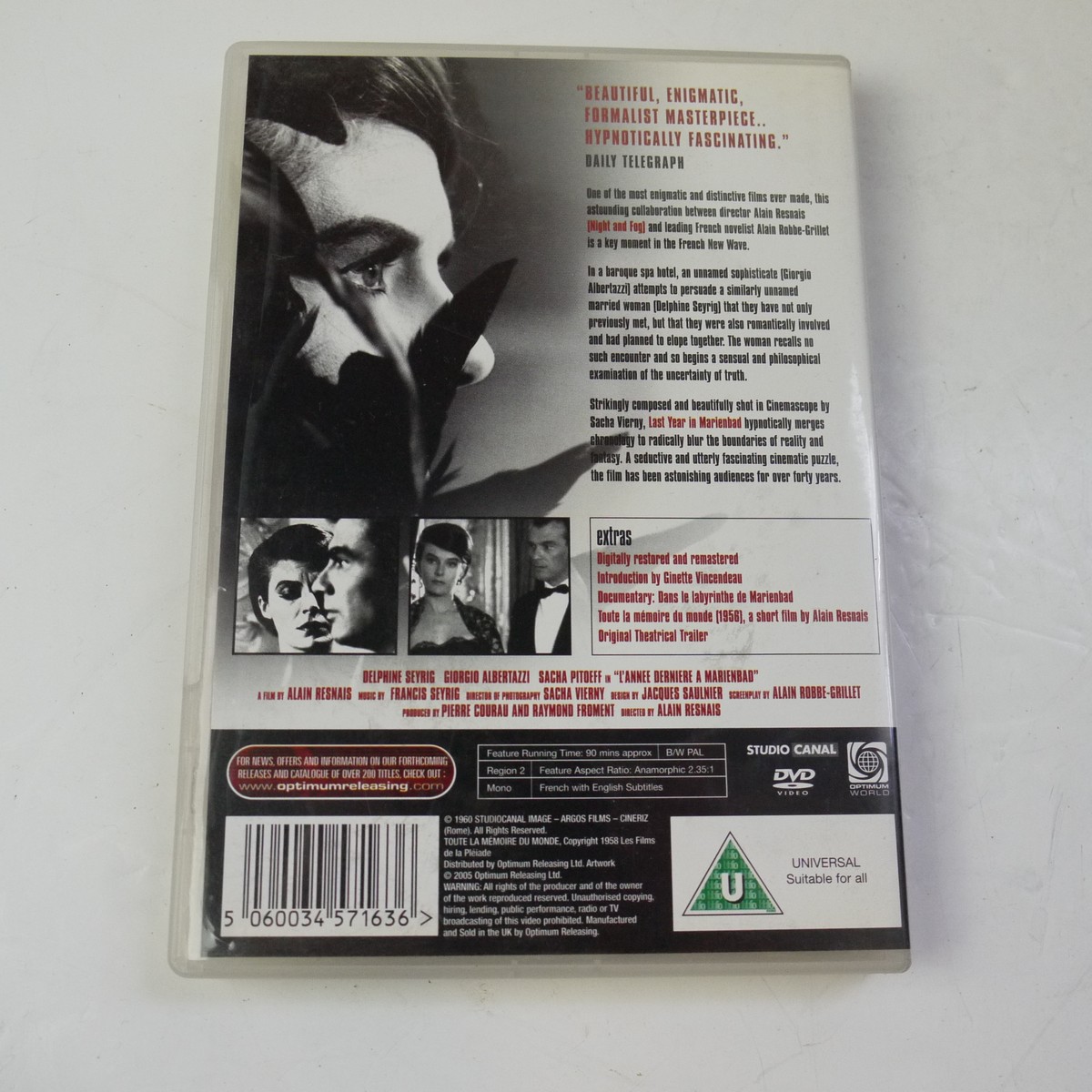 mwclassiccameras-20250627-76 Last Year in Marienbad, a film by Alain Resnais, with Extras. PAL/Region 2 (UK)