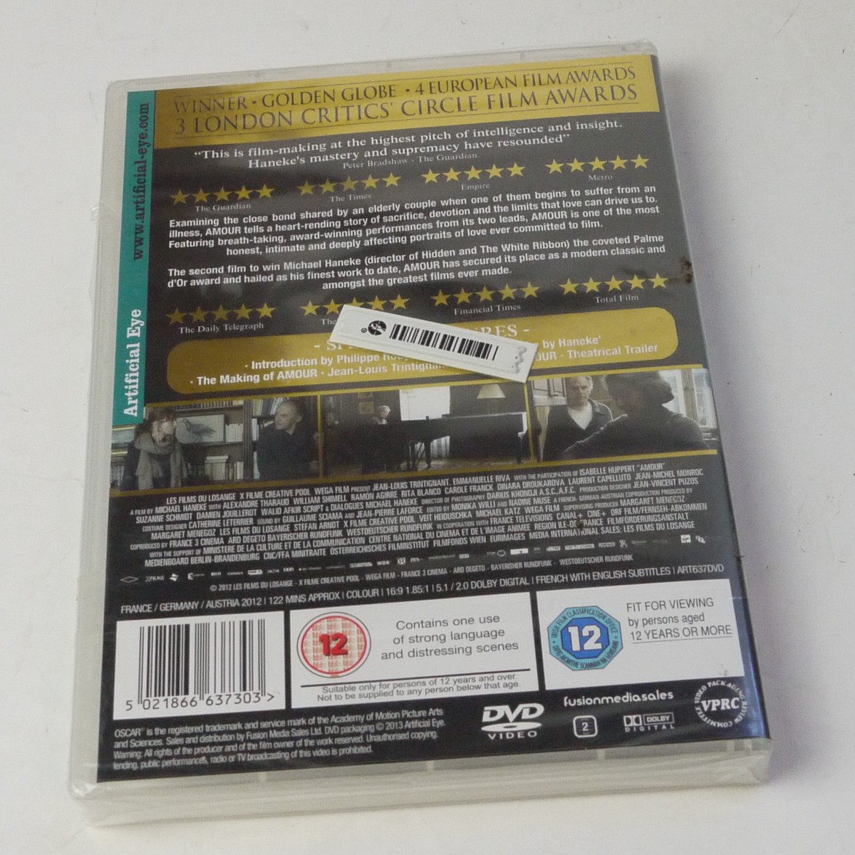 mwclassiccameras-20250704-125 Michael Haneke Set of 6 Separate DVD Films ("Hidden", "Funny Games", "Code Unknown", "Time of the Worlf", "The White Ribbon" & "Amour") With Special Features. PAL./Region 2 (UK)