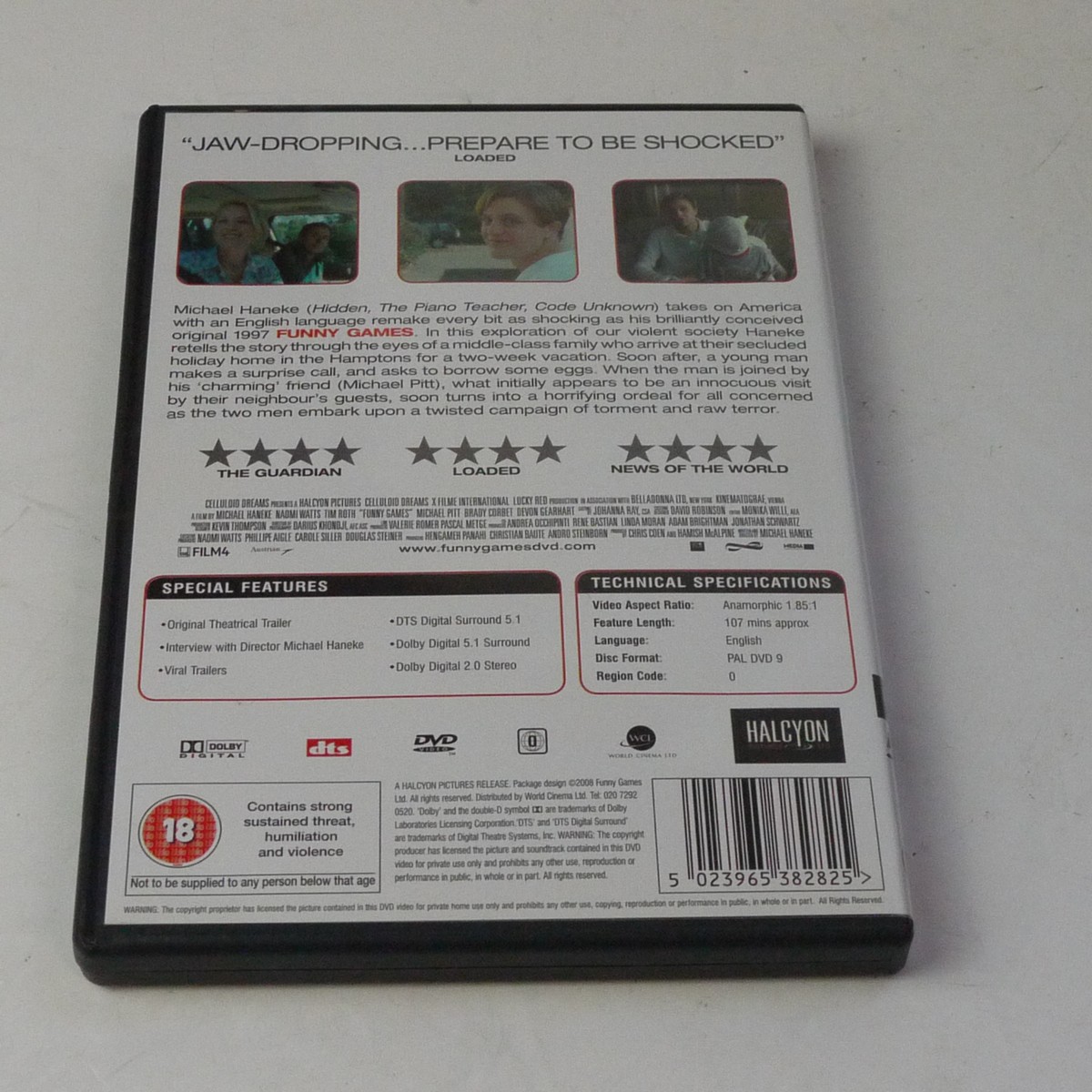 mwclassiccameras-20250704-127 Michael Haneke Set of 6 Separate DVD Films ("Hidden", "Funny Games", "Code Unknown", "Time of the Worlf", "The White Ribbon" & "Amour") With Special Features. PAL./Region 2 (UK)