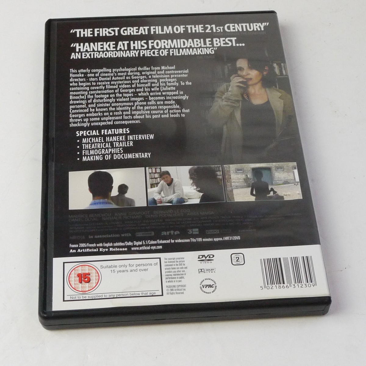 mwclassiccameras-20250704-129 Michael Haneke Set of 6 Separate DVD Films ("Hidden", "Funny Games", "Code Unknown", "Time of the Worlf", "The White Ribbon" & "Amour") With Special Features. PAL./Region 2 (UK)