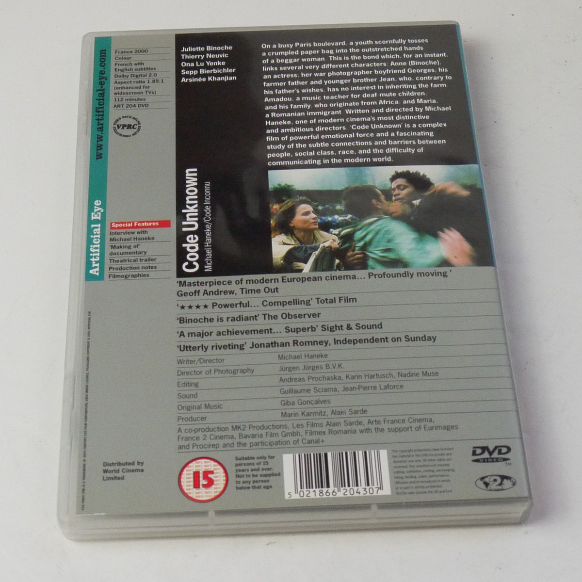 mwclassiccameras-20250704-131 Michael Haneke Set of 6 Separate DVD Films ("Hidden", "Funny Games", "Code Unknown", "Time of the Worlf", "The White Ribbon" & "Amour") With Special Features. PAL./Region 2 (UK)