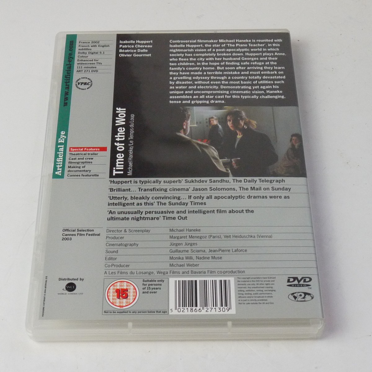 mwclassiccameras-20250704-133 Michael Haneke Set of 6 Separate DVD Films ("Hidden", "Funny Games", "Code Unknown", "Time of the Worlf", "The White Ribbon" & "Amour") With Special Features. PAL./Region 2 (UK)