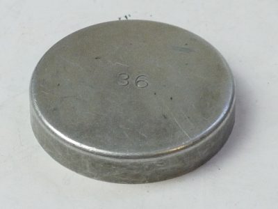 Unbraded 36mm Push-On front lens cap, makrked "36". With felt inlay