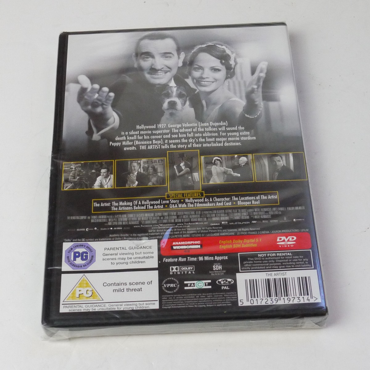 mwclassiccameras-20250704-46 The Artist, a Film by Michel Hazanavicius. DVd with Special Features. PAL/Region 2 (UK). Sealed