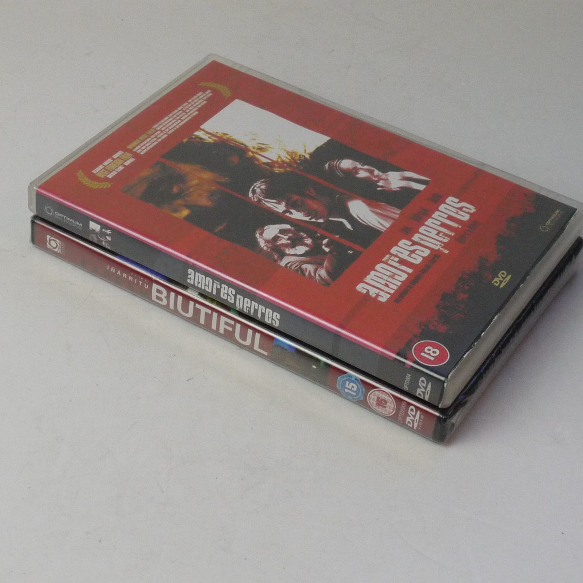 mwclassiccameras-20250704-78 Alejandro Gonzales Inarritu set of Two DVD Films ("Biutiful" & "Amores Perros"), both with Special Features. PAL/Region 2 (UK). One Sealed