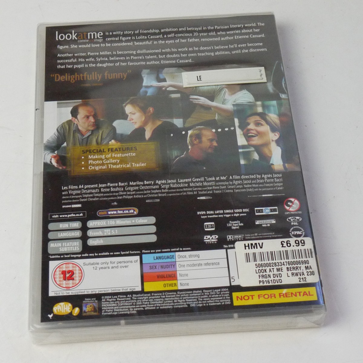 mwclassiccameras-20250704-84 Look At Me (comme une image) DVD film by Agnes Jaoui, with Special Features. PAL/Region 2 (UK) Sealed