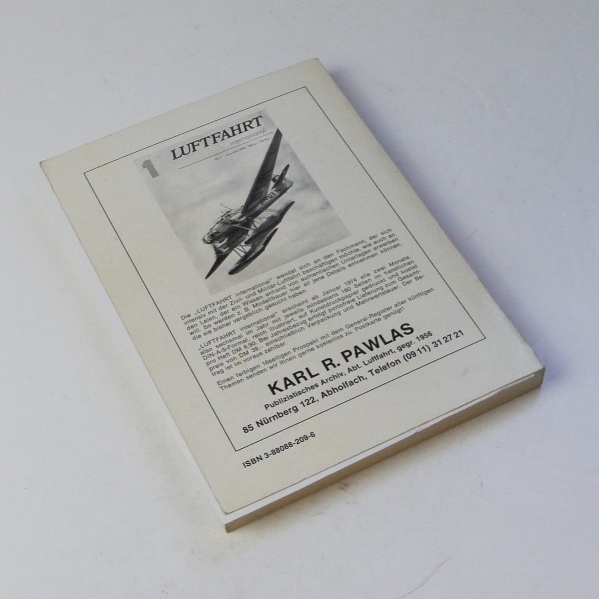 mwclassiccameras-20250711-115 Deutsche Flugzeuge 1914-1918, Eine Dokumentation von Karl R Pawless c1976. Softbound. 320 pages in German