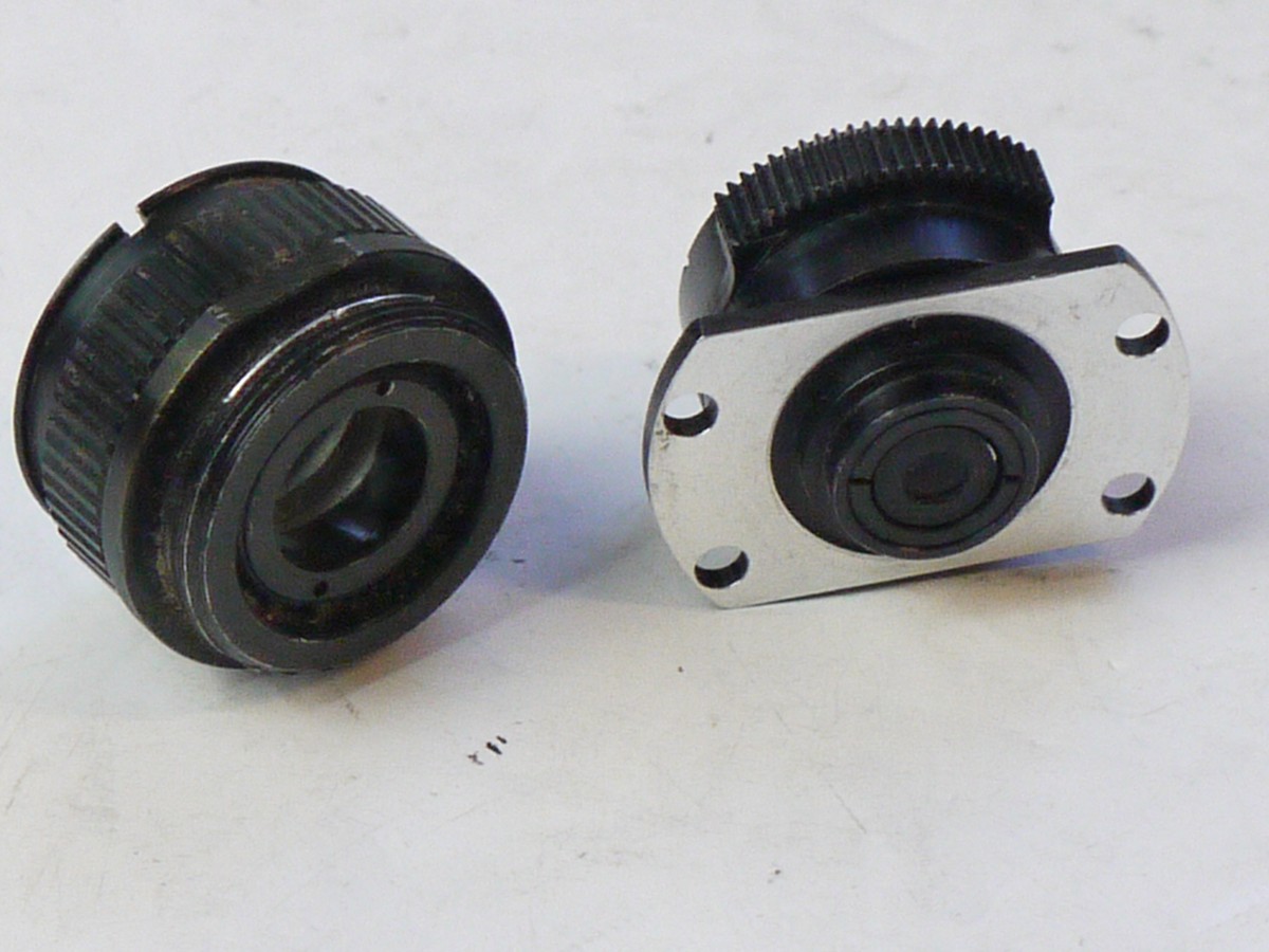 mwclassiccameras-20250711-203 Set of Two Microfilm lenses. 12.5mm f1.9 10-24-2 lens with Iris Diaphragm & flange + Another unmarked lens focusing helicoid but with No Iris. UNCOMMON