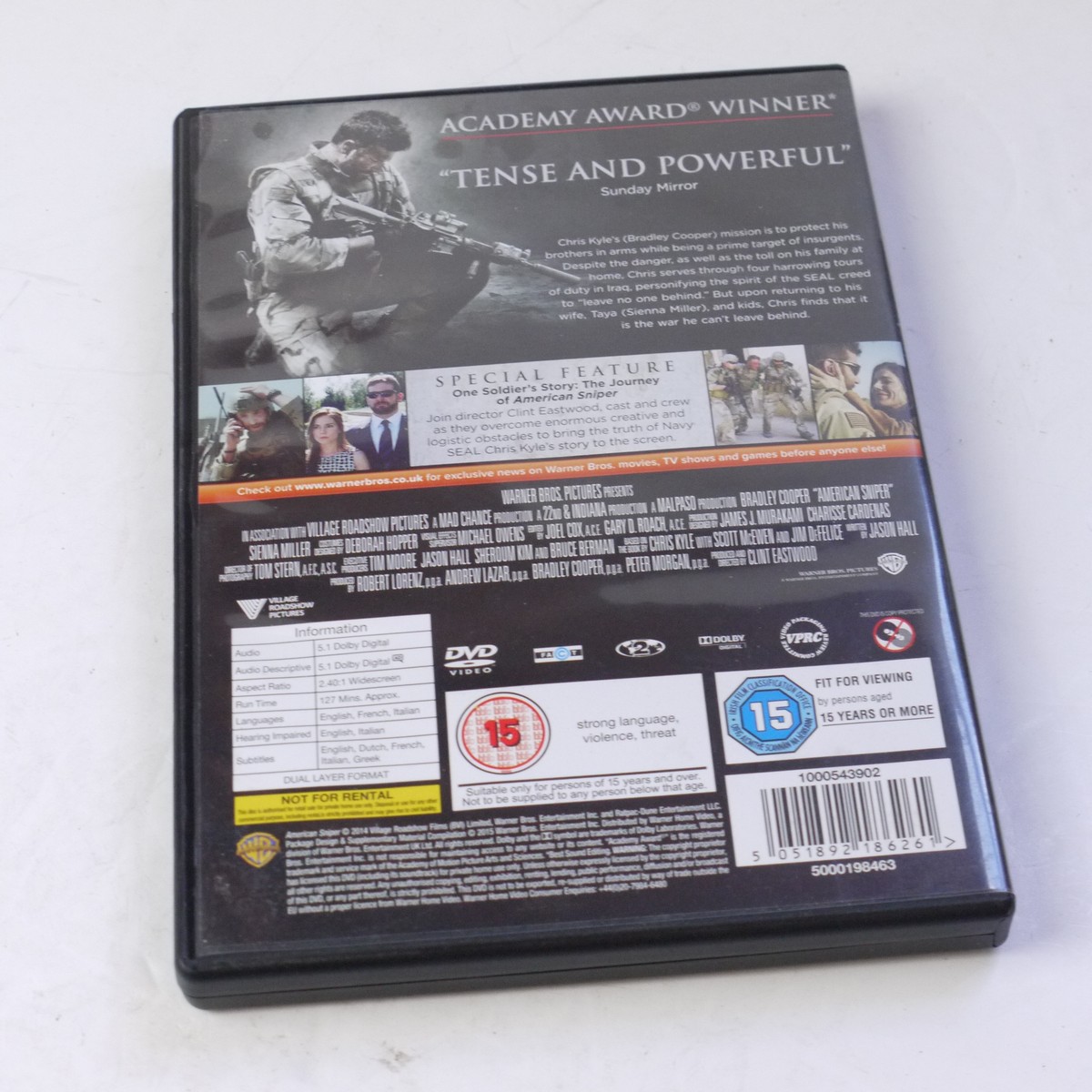 mwclassiccameras-20250718-10 Clint Eastwood. 5 DVD Films ("Bird", "Invictus", "Flags of Our Fathers", "American Sniper" & "Letters from Iwo Jima") with Special Features. 2 in a Boxset. One Sealed. PAL/Region 2 (UK)