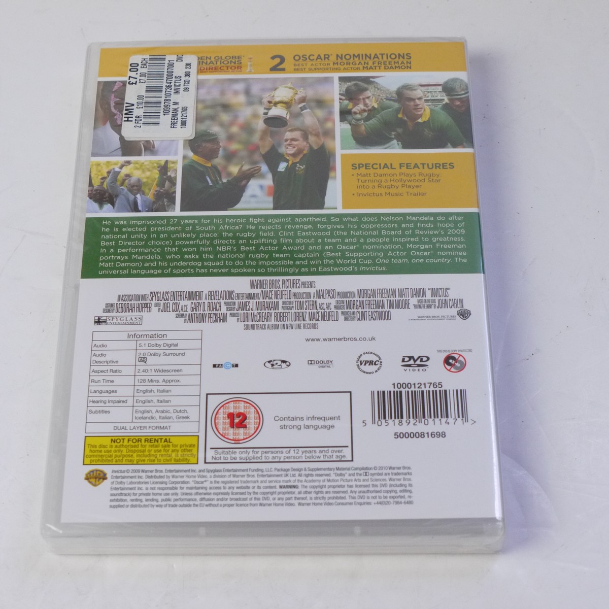 mwclassiccameras-20250718-12 Clint Eastwood. 5 DVD Films ("Bird", "Invictus", "Flags of Our Fathers", "American Sniper" & "Letters from Iwo Jima") with Special Features. 2 in a Boxset. One Sealed. PAL/Region 2 (UK)