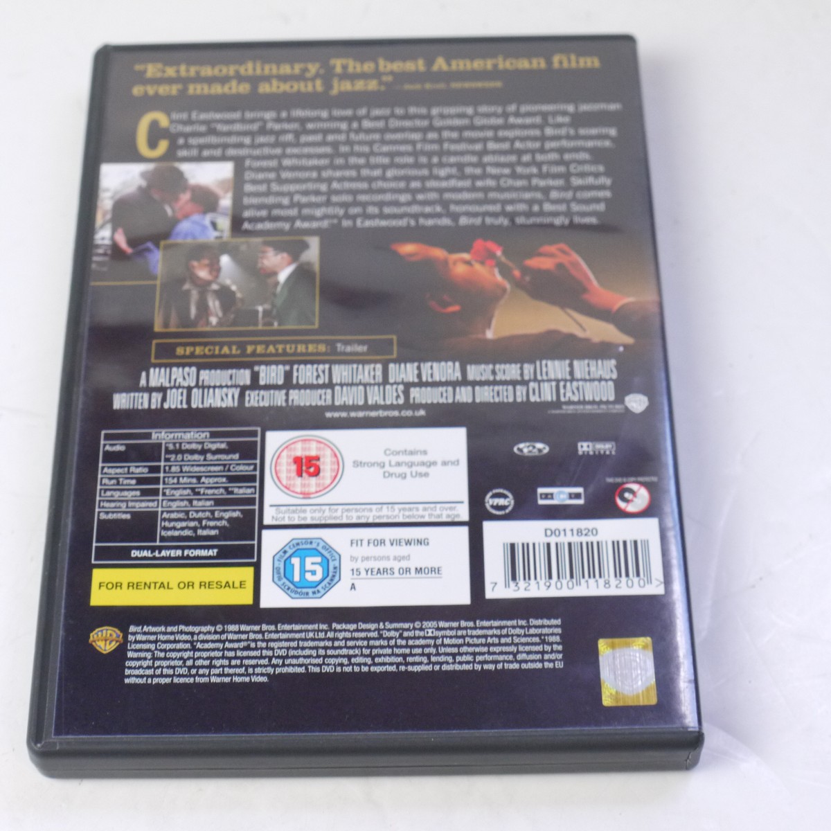 mwclassiccameras-20250718-14 Clint Eastwood. 5 DVD Films ("Bird", "Invictus", "Flags of Our Fathers", "American Sniper" & "Letters from Iwo Jima") with Special Features. 2 in a Boxset. One Sealed. PAL/Region 2 (UK)