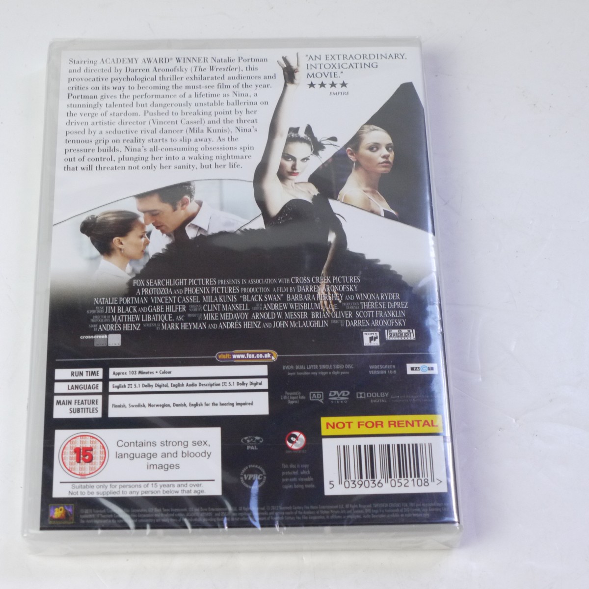 mwclassiccameras-20250718-37 Darren Aronofsky. 2 DVD Films, "Requiem For A Dream", with Special Features + "Black Swan" (Sealed). PAL/Region 2 (UK)