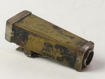 Rhaco Finder long tubular vintage brass shoe mounting wide-angle optical finder with cross lines (70 x 17 x 25mm)
