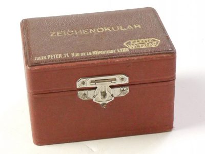 E Leitz Wetzlar Brown Box for an Eyepiece (Zeichenokular) 80mm x 60mm x 50mm