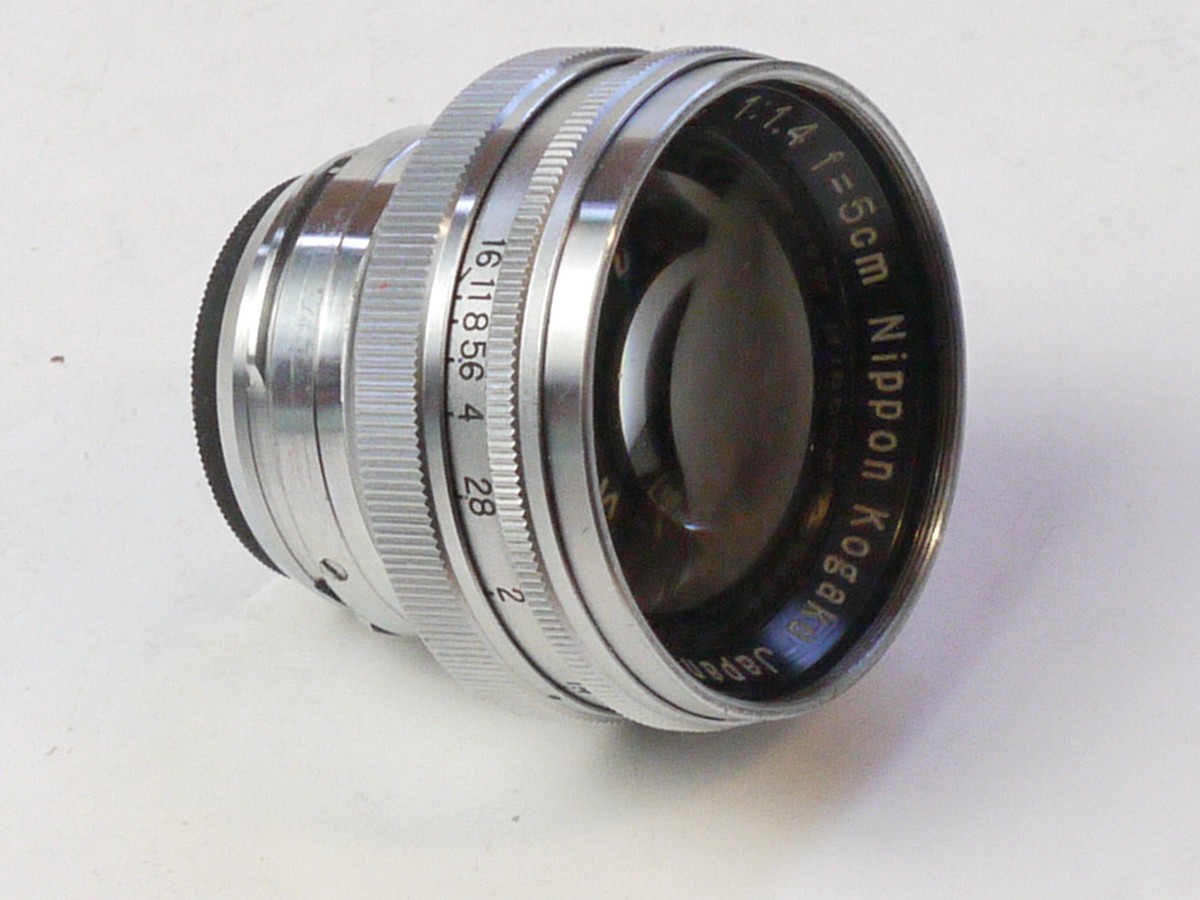 mwclassiccameras-20250808-228 Nippon Kogaku 5cm f1.4 Nikkor-S.C coated chrome lens, Nkon S mount. NOT USABLE, MISSING AN INSIDE ELEMENT. Suitable for spare parts or reconstruction
