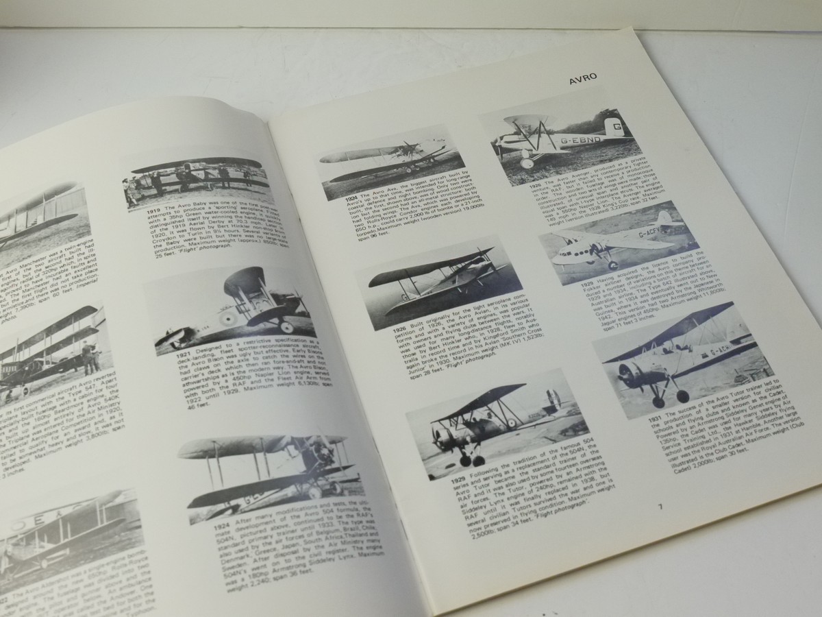 mwclassiccameras-20250815-127 Historical British Aircraft, Hawker Siddeley Aviation 1909-1972. From Historian Publishers c1973. Softback. 52 pages