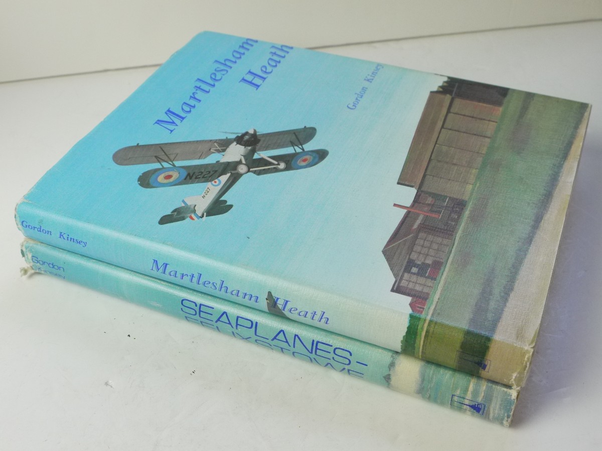 mwclassiccameras-20250815-137 Set of Two books by Gordon Kinsey: "Martlesham Heath" & "Seaplanes-Felixstowe" c1978-79. Both Hardback with dust Covers