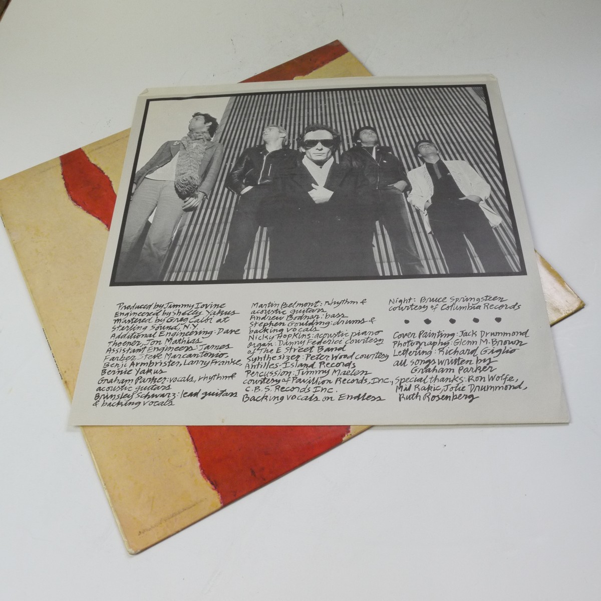 mwclassiccameras-20250829-115 Graham Parker and the Rumour - The Up Escalator Vinyl LP c1980 Stiff Records (SEEZ 23 NP) Portugese Pressing. With Inner double folding Paper Sheet
