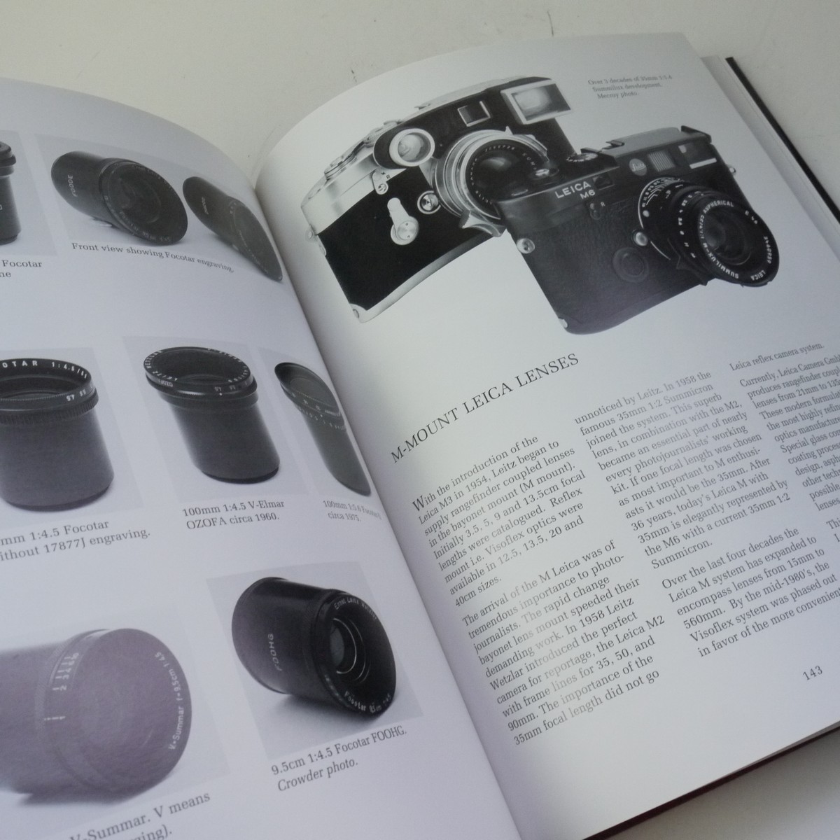 mwclassiccameras-20250829-137 Leica An Illustrated History Volume II - Lenses, by James L Lager c1994. Large Hardbound book with dust cover. In English UNCOMMON