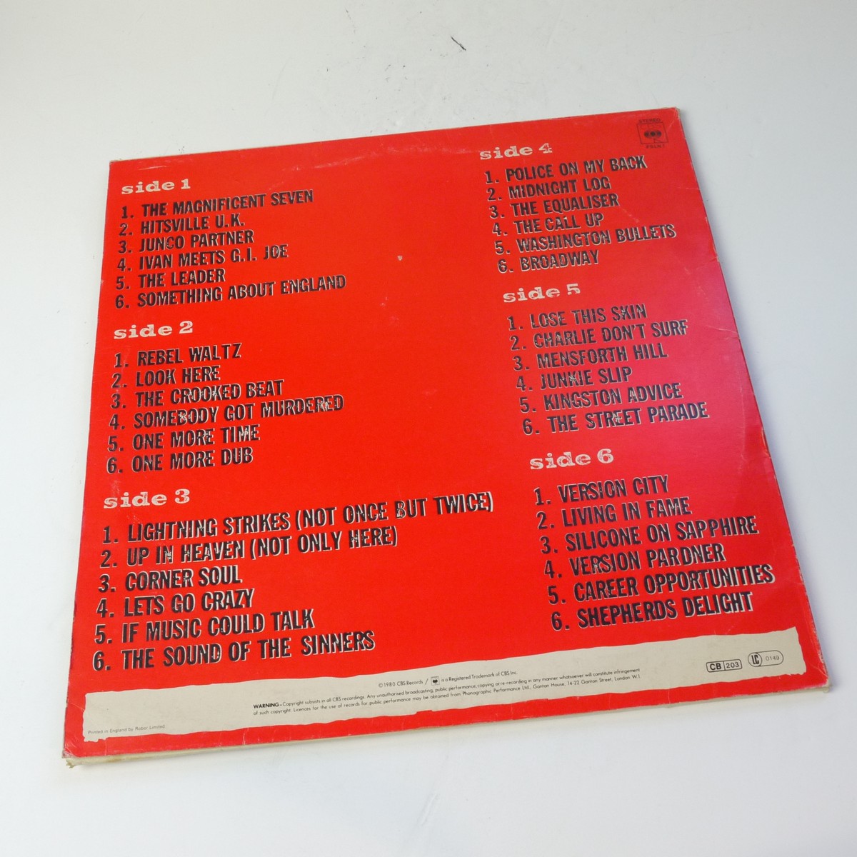 mwclassiccameras-20250829-17 The Clash - Sandinista! Triple Vinyl LP c1980. With 3 page folding leaflet insert. CBS FSLN 1