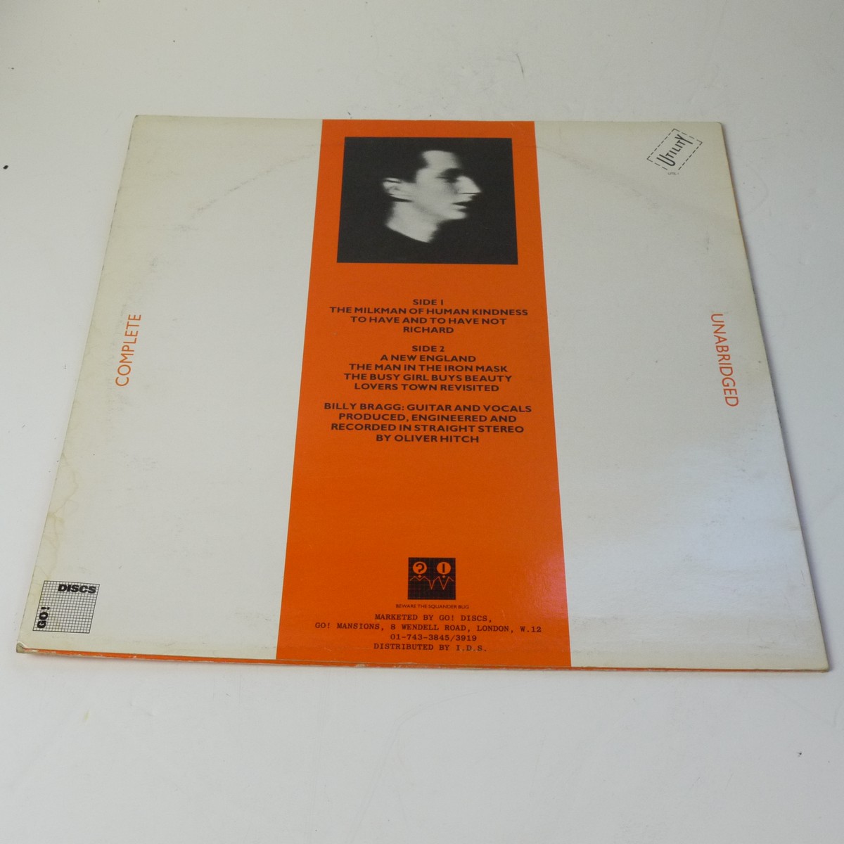 mwclassiccameras-20250829-254 Billy Bragg - Life's A Riot With Spy Vs Spy Vinyl LP c1983. Utility /Go Discs