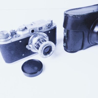 Zorki I Regular Run Leica Copy + 5cm f3.5 Industar-22 L39 Rangefinder coupled coated collapsible lens, front cap & ER case with strap
