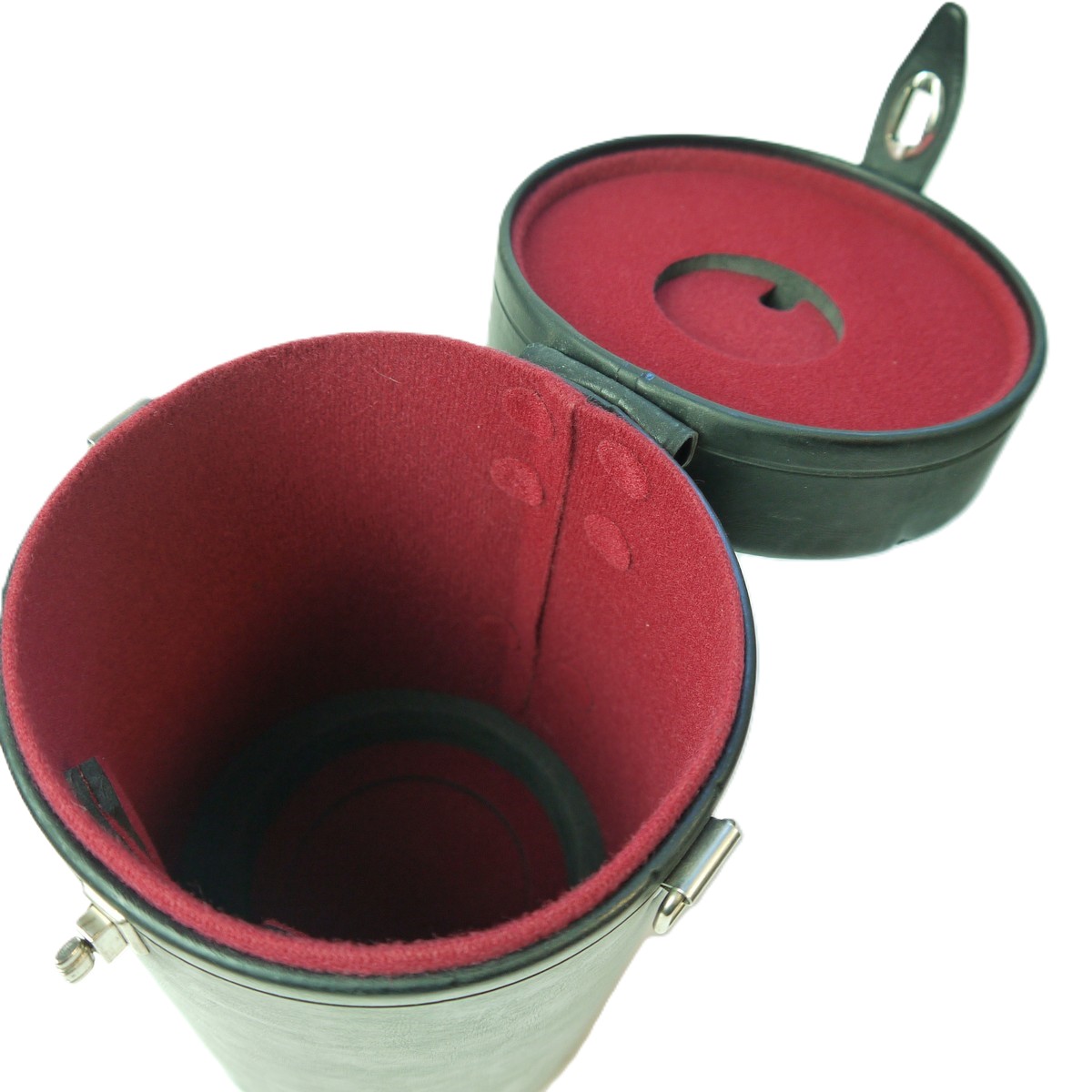 mwclassiccameras-20250919-101 Nikon CL-73 Long black lens case with Red Felt Inlay. 260 x 150mm. For 80-200mm f2.8 Lens