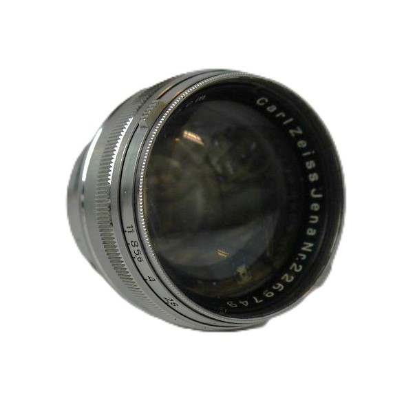 mwclassiccameras-20250926-161 Carl Zeiss Jena 5cm f1.5 Sonnar uncoated all chrome lens in Contax S Rangefinder mount