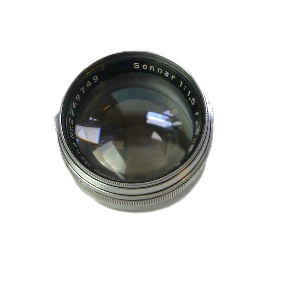 mwclassiccameras-20250926-164 Carl Zeiss Jena 5cm f1.5 Sonnar uncoated all chrome lens in Contax S Rangefinder mount