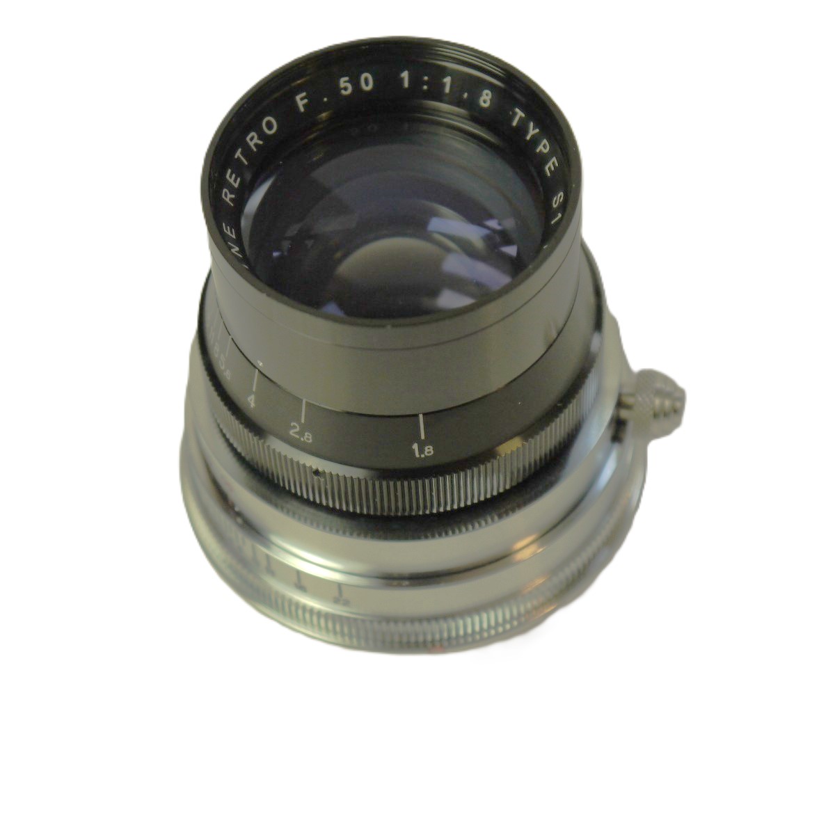 mwclassiccameras-20250926-58 Super Cine Retro 50mm f1.8 Type S1 Leica M mount lens (No.100282). Claimed to be made from FRENCH SOURCED GLASS in China as a replica of the Angenieux 50mm f1.8 Type S1 Rare lens. With caps, Numbered Certificate & Box. From a Limited Production of a few hundred only