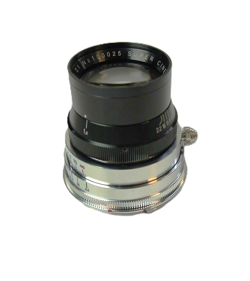 mwclassiccameras-20250926-67 Super Cine Retro 50mm f1.8 Type S1 DELUXE VERSION, Leica M mount lens (No.100025). Claimed to be made from FRENCH SOURCED GLASS in China as a replica of the Angenieux 50mm f1.8 Type S1 Rare lens. With Lens hood, front & rear caps, Numbered Certificate, leather case & Box. From a Limited Production of a few hundred only
