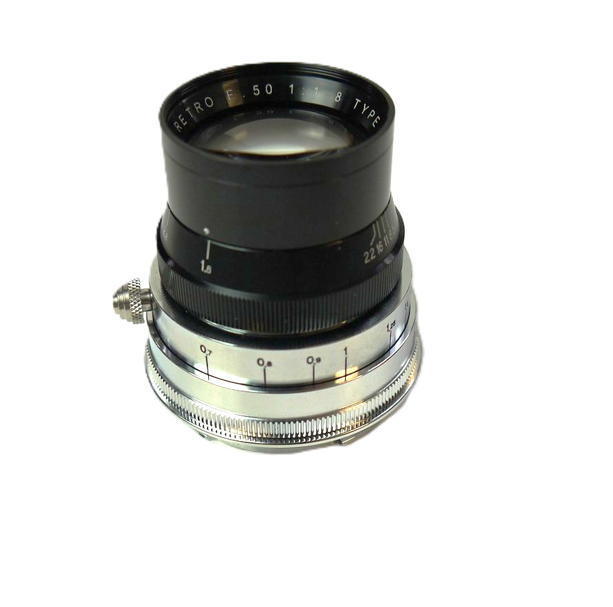 mwclassiccameras-20250926-68 Super Cine Retro 50mm f1.8 Type S1 DELUXE VERSION, Leica M mount lens (No.100025). Claimed to be made from FRENCH SOURCED GLASS in China as a replica of the Angenieux 50mm f1.8 Type S1 Rare lens. With Lens hood, front & rear caps, Numbered Certificate, leather case & Box. From a Limited Production of a few hundred only