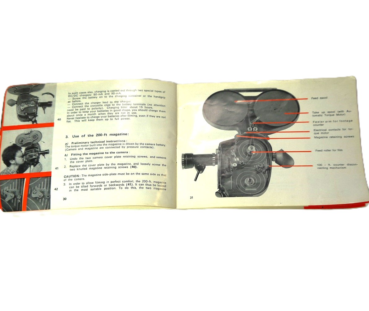 mwclassiccameras-20250926-7 Beaulieu R16 Battery Motorised 16mm Reflex camera + Angenieux 17-68mm f2.2 Zoom Type 4x17B interchangeable lens, S.7 lens ring ("4x17, 4x17.5, 4x20, 4x28"), 3 x different rubber eyecups with one fixing ring, Beaulieu Handgrip Battery, Beaulieu Battery Charger, Original Instructions & Bealieu Outfit Carrying case