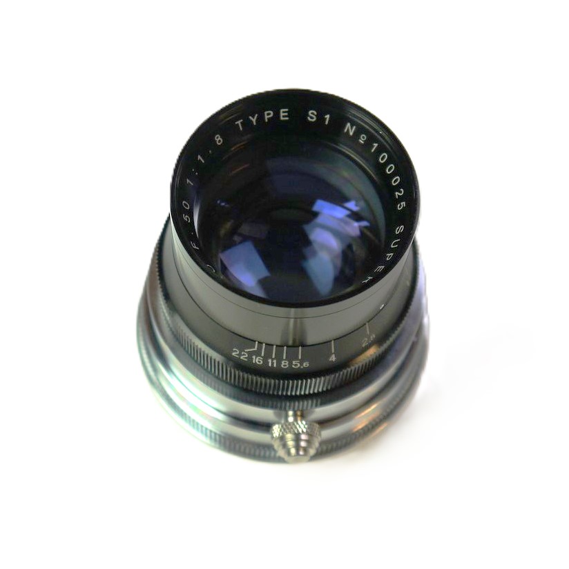 mwclassiccameras-20250926-73 Super Cine Retro 50mm f1.8 Type S1 DELUXE VERSION, Leica M mount lens (No.100025). Claimed to be made from FRENCH SOURCED GLASS in China as a replica of the Angenieux 50mm f1.8 Type S1 Rare lens. With Lens hood, front & rear caps, Numbered Certificate, leather case & Box. From a Limited Production of a few hundred only