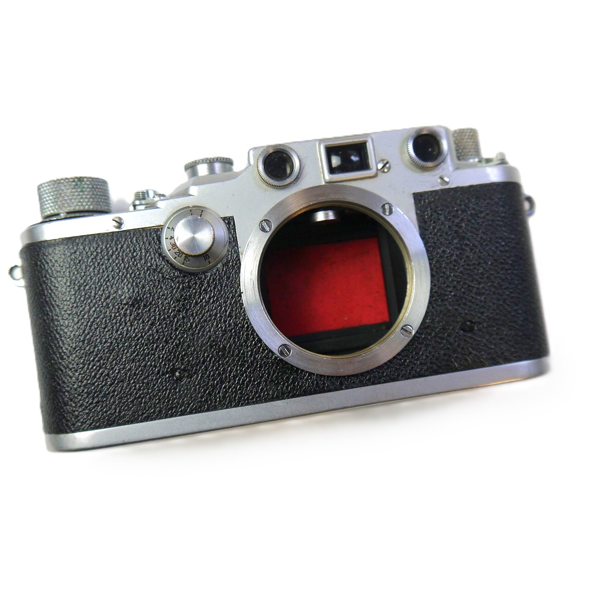 mwclassiccameras-20250926-82 Leica IIIc Body, with step & Red shutter blinds (No.374169)
